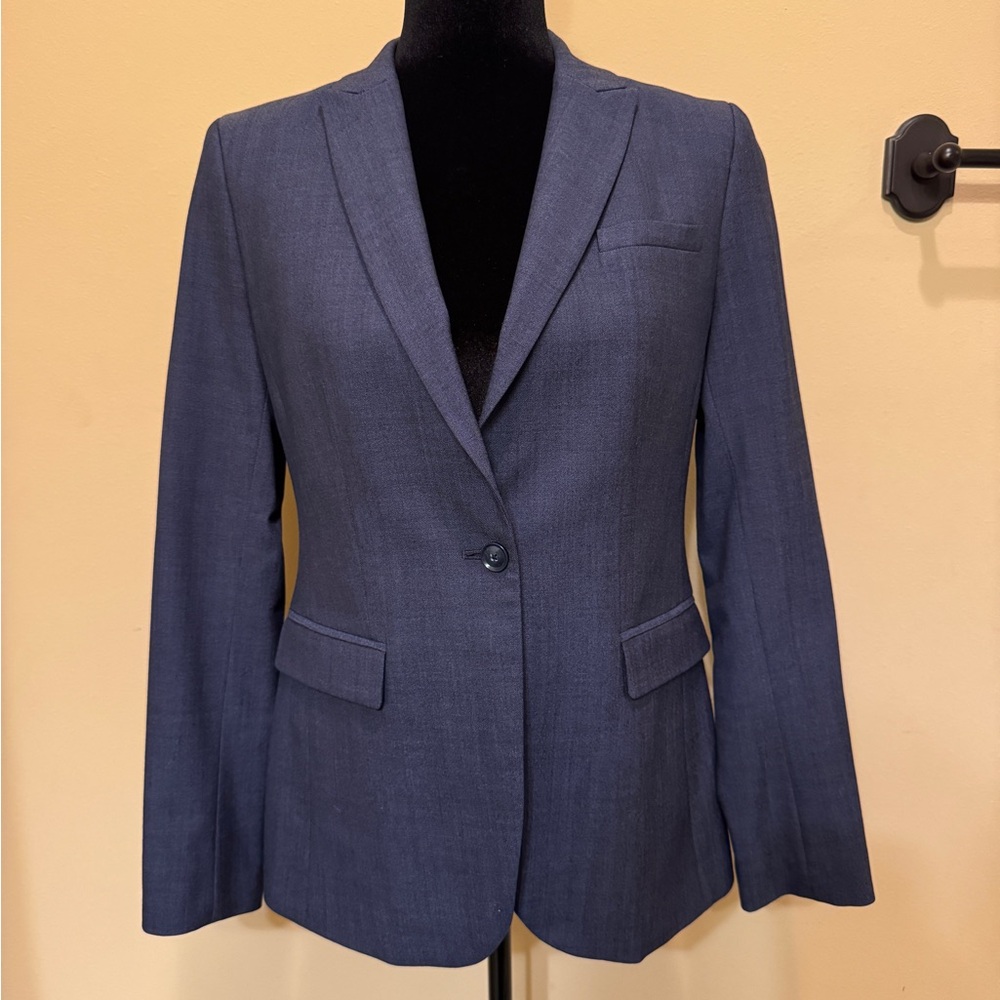 Banana Republic Women's Navy Single-Button Blazer